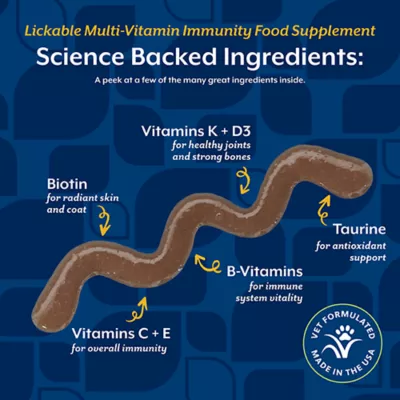 Product NaturVet Lickable Multi-Vitamin Immunity Food Supplement for Cats, Salmon Flavor, 3.2 fl oz