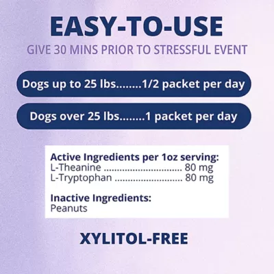 Product Under The Weather PB & Chill Calming Peanut Butter for Dogs, (6 pack) 1oz packets