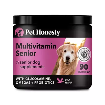Product Pet Honesty 10-in-1 Multivitamin for Senior Dogs, Duck Flavored Soft Chews, 90 Count