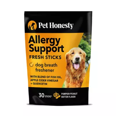 Product Pet Honesty Allergy Support Fresh Sticks for Dogs, Pumpkin Peanut Butter Flavored, 30 Count