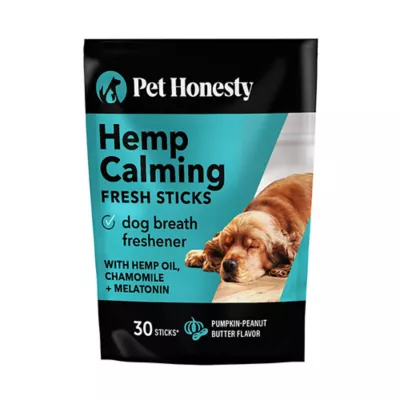 Product Pet Honesty Hemp Calming Fresh Sticks for Dogs, Pumpkin Flavored, 30 Count