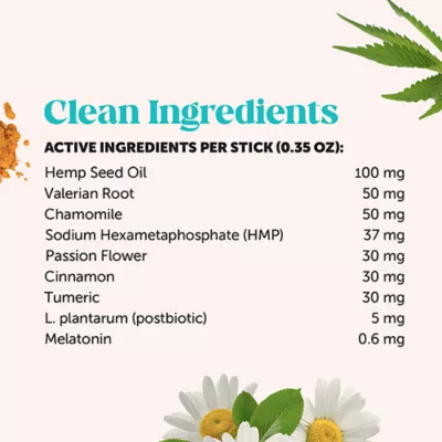 Product Pet Honesty Hemp Calming Fresh Sticks for Dogs, Pumpkin Flavored, 30 Count