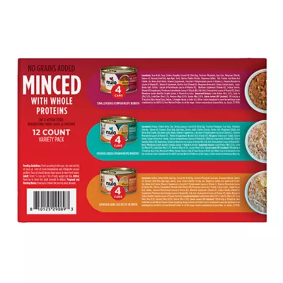 Product Nulo Minced with Whole Protein Wet Cat & Kitten Food - Variety Pack, 12 Count, 33.6 oz
