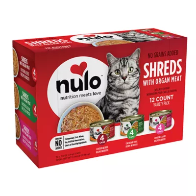 Product Nulo Shreds with Organ Meat Wet Cat & Kitten Food - Variety Pack, 12-Count, 33.6 oz