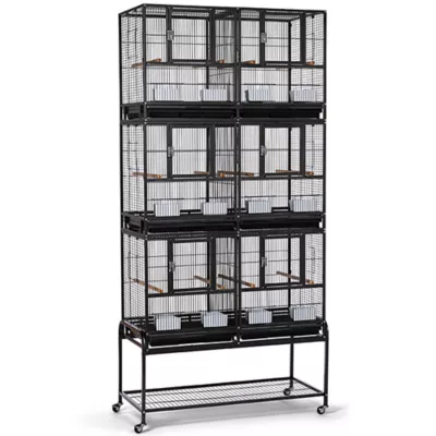 Product Prevue Pet Products Hamilton Deluxe 3-Stack Divided Breeder Cage with Stand