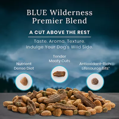 Product Blue Buffalo Wilderness Premier Blend Natural Adult Dry Dog Food - with Meaty Cuts, Chicken