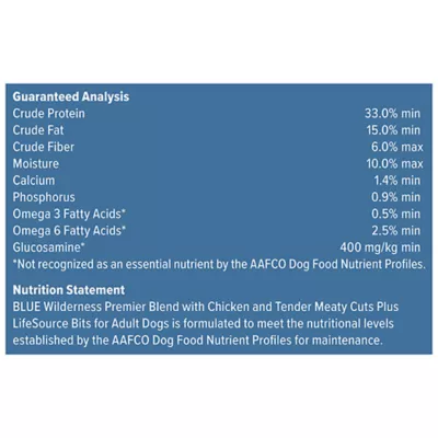 Product Blue Buffalo Wilderness Premier Blend Natural Adult Dry Dog Food - with Meaty Cuts, Chicken