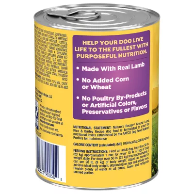 Product Nature's Recipe Adult Wet Dog Food - Lamb, Rice, Barley