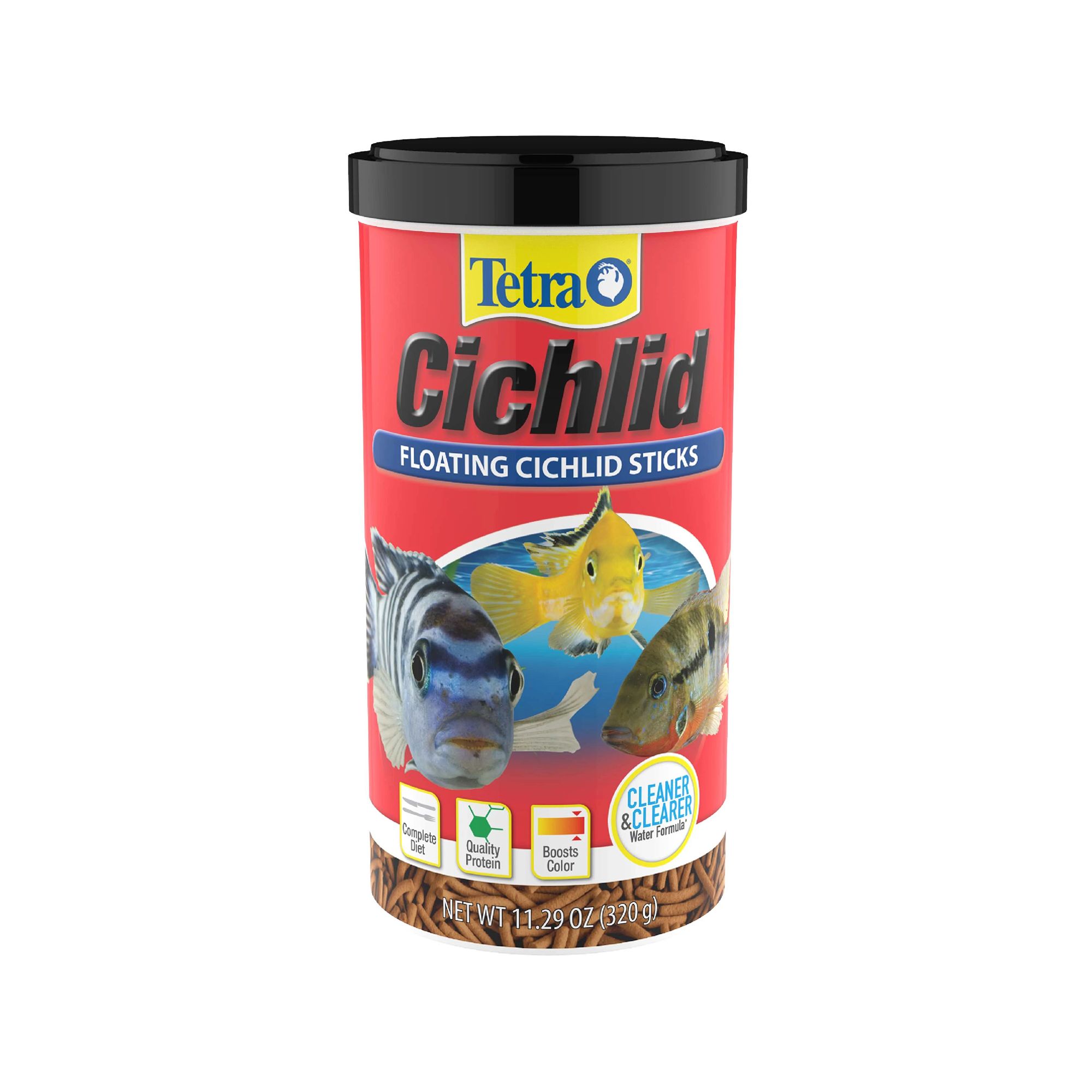 TetraCichlid Floating Cichlid Sticks for Medium / Large Cichlids 11.3 Ounce  (Pack of 1)