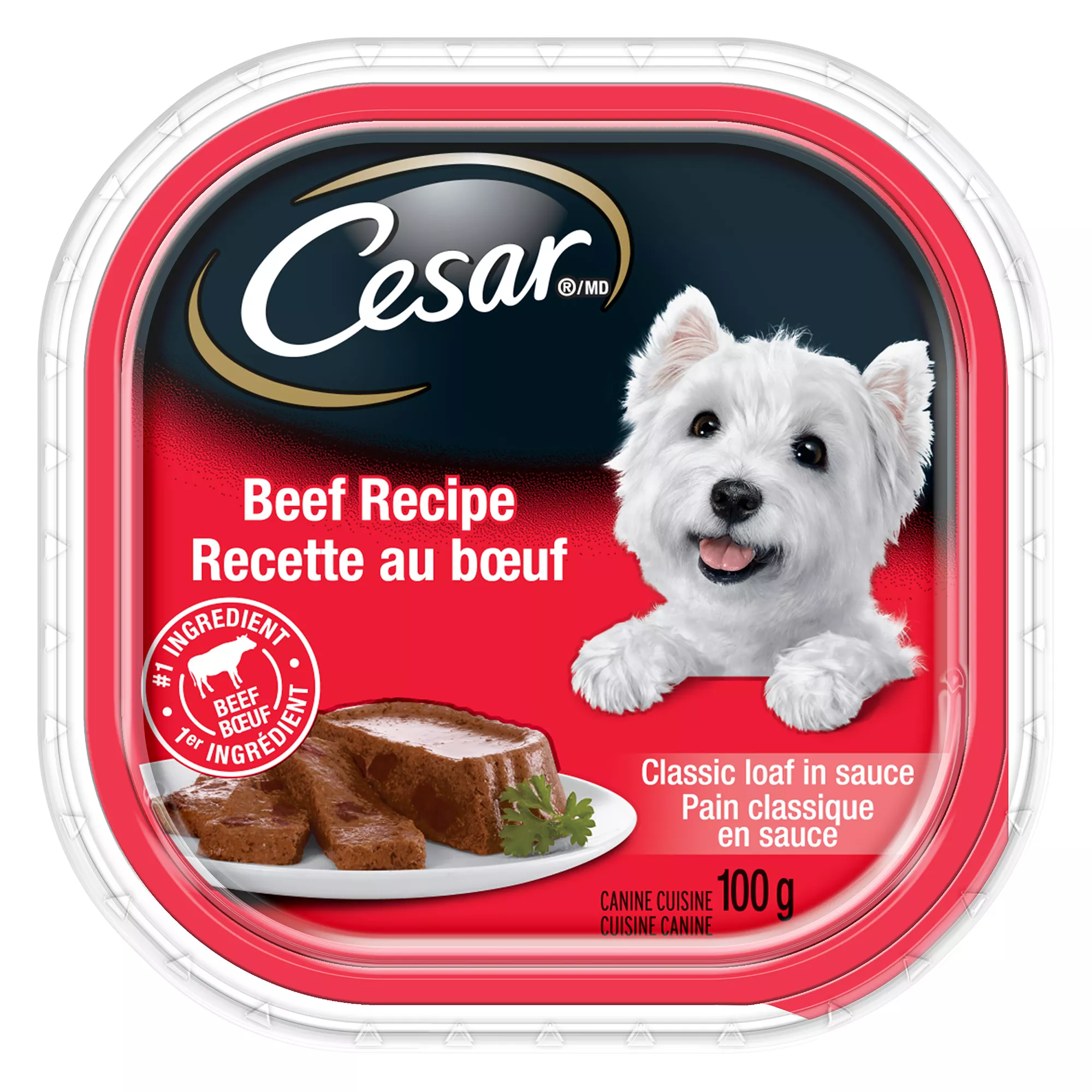 Cesar Entrées Classic Loaf in Sauce Adult Dog Wet Food - Beef