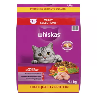 Product Whiskas Meaty Selections Adult Dry Cat Food with Real Chicken