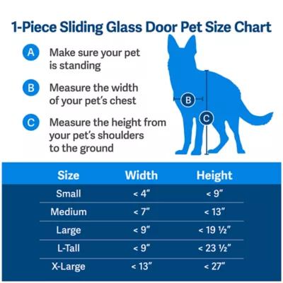 Product PetSafe® 1Piece Sliding Glass Pet Door Adjustable Height 75 7/8" to 81" Tall  Bronze