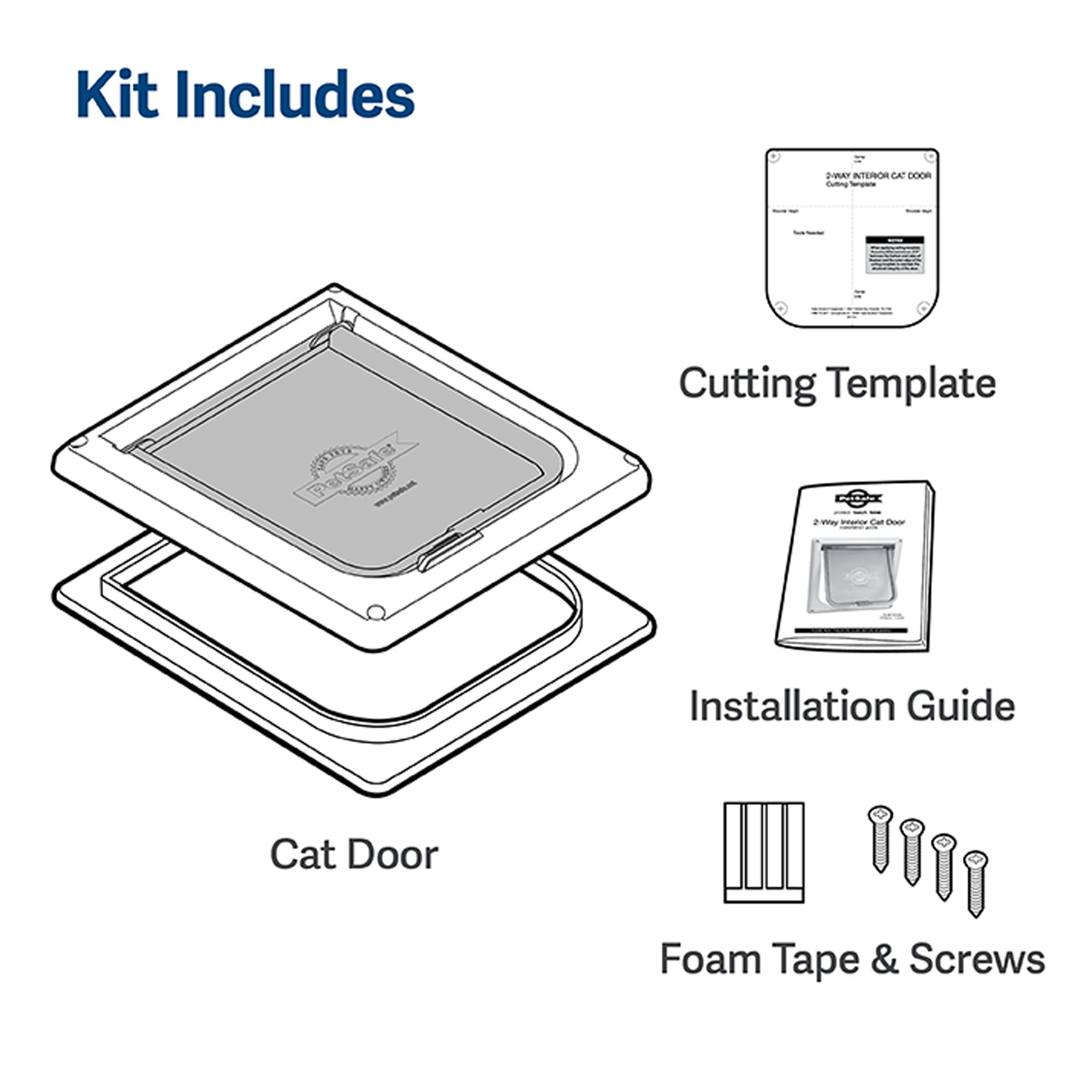 PetSafe®Cat Flap: 2-Way Locking - Built-In Lock - Durable - Easy Install - HardWARE® Kit Included - thumbnail 5