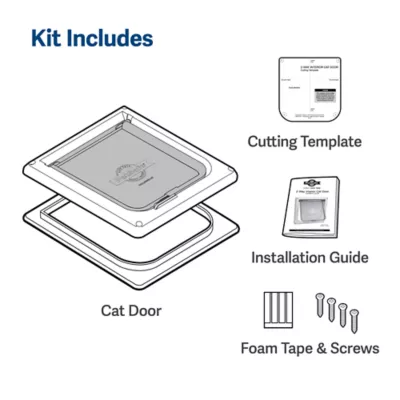 Product PetSafe® Cat Flap: 2-Way Locking - Built-In Lock - Durable - Easy Install - Hardware Kit Included