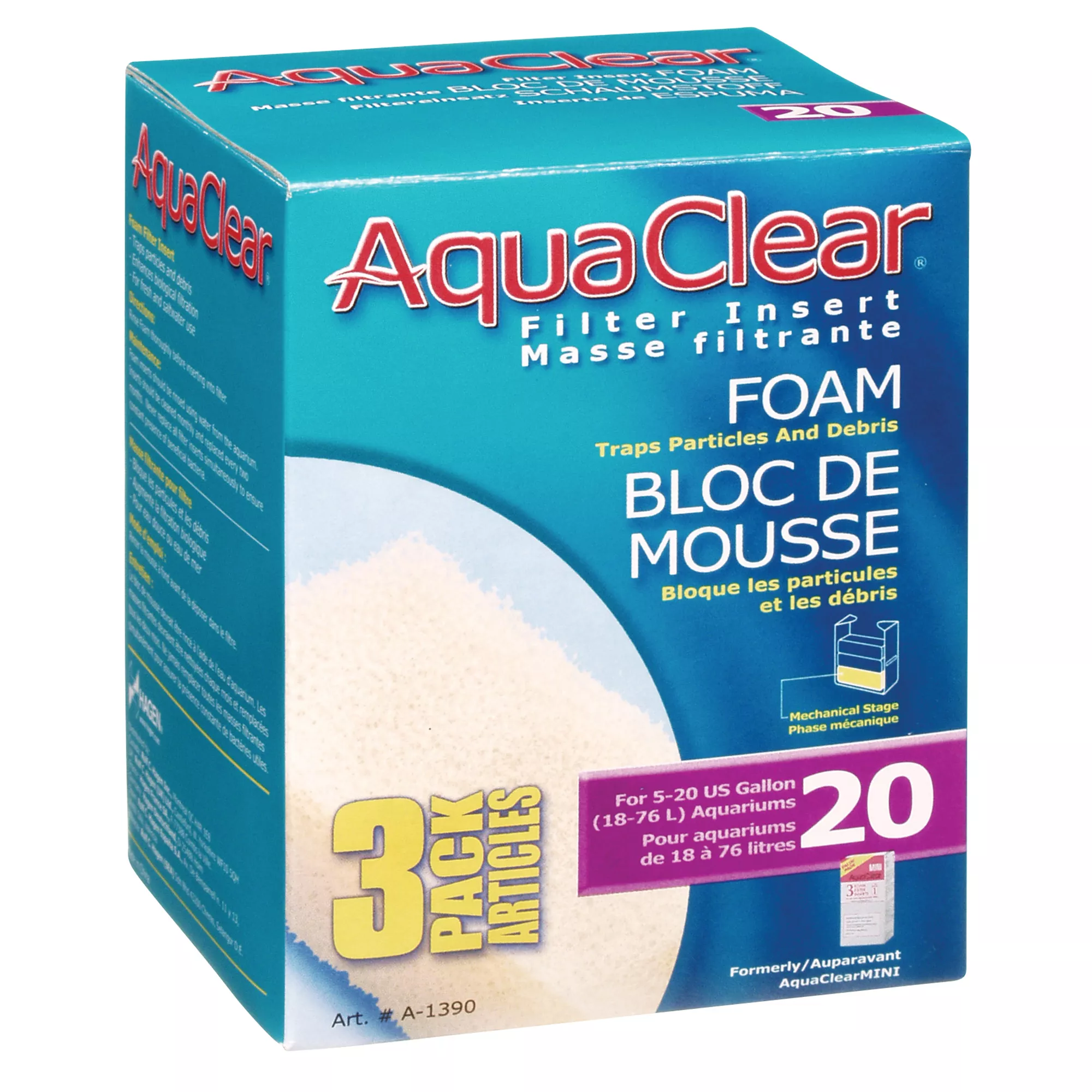 Aqua Clear 20 Foam Filter Inserts