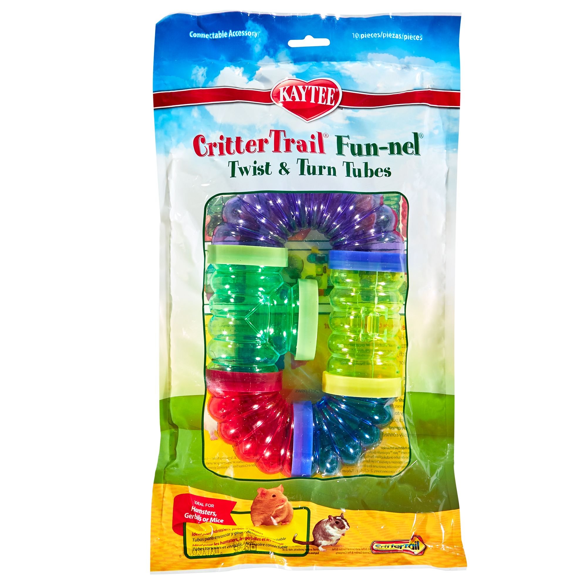 Free Shipping in USA Super Pet Crittertrail Fun-Nels Straight Tubes 5pk 