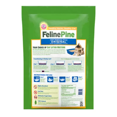 Product Feline Pine Non-Clumping Pine Cat Litter - Scented, Low Dust, Natural