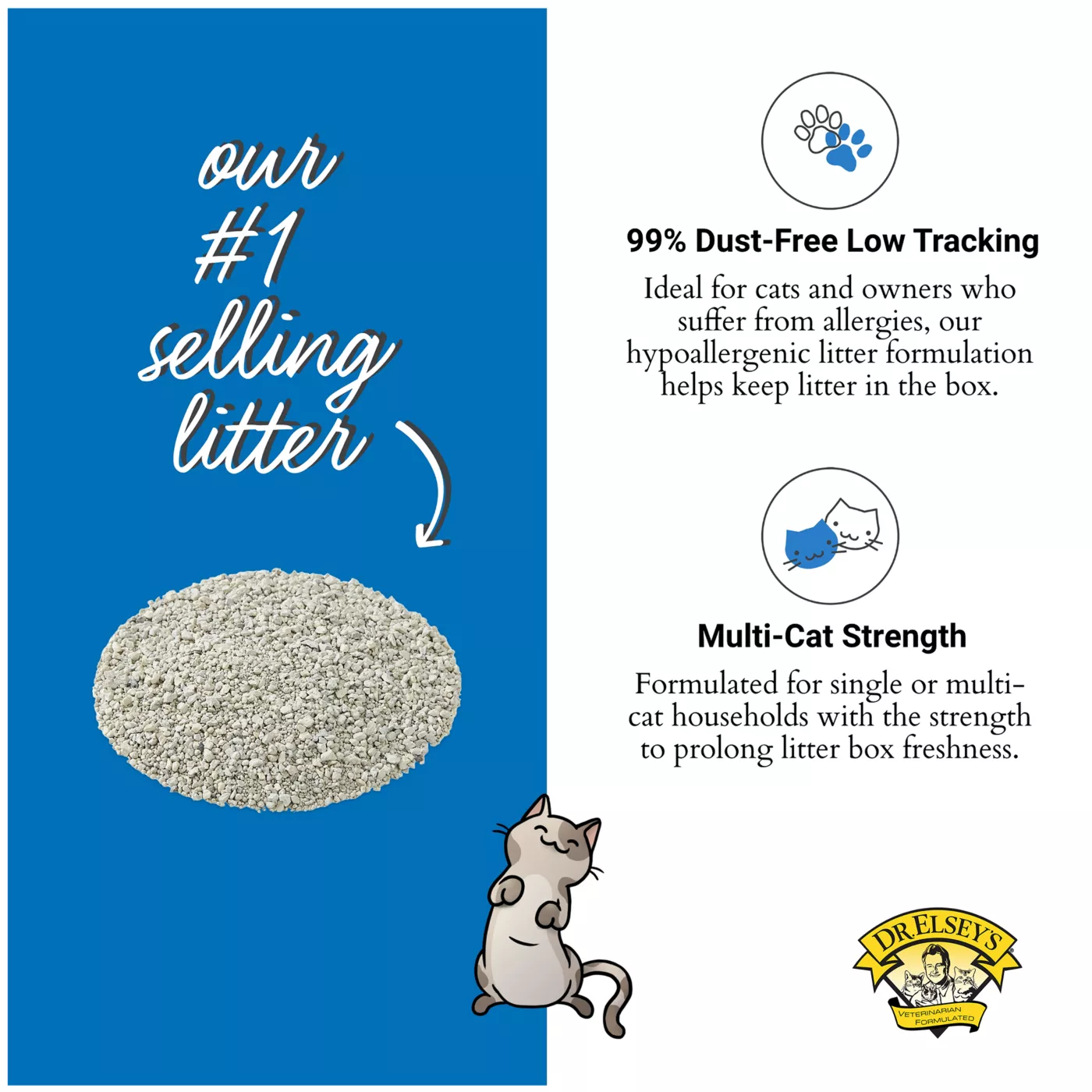 Dr. Elsey s Precious Cat Ultra Clumping Multi Cat Clay Cat Litter Unscented Low Tracking