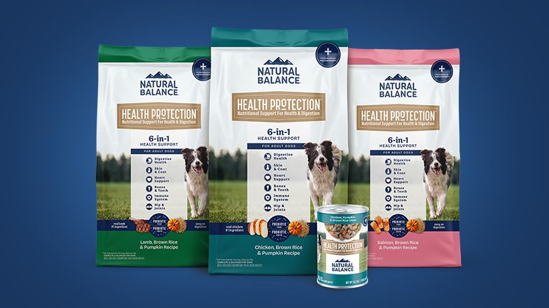 one can and three bags of natural balance health protection food