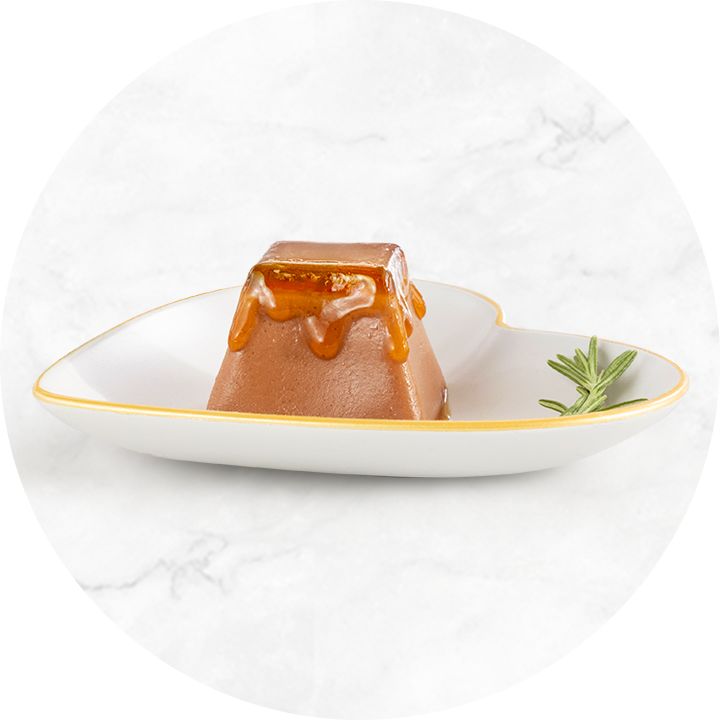 plate with fancy feast gems wet cat food on it