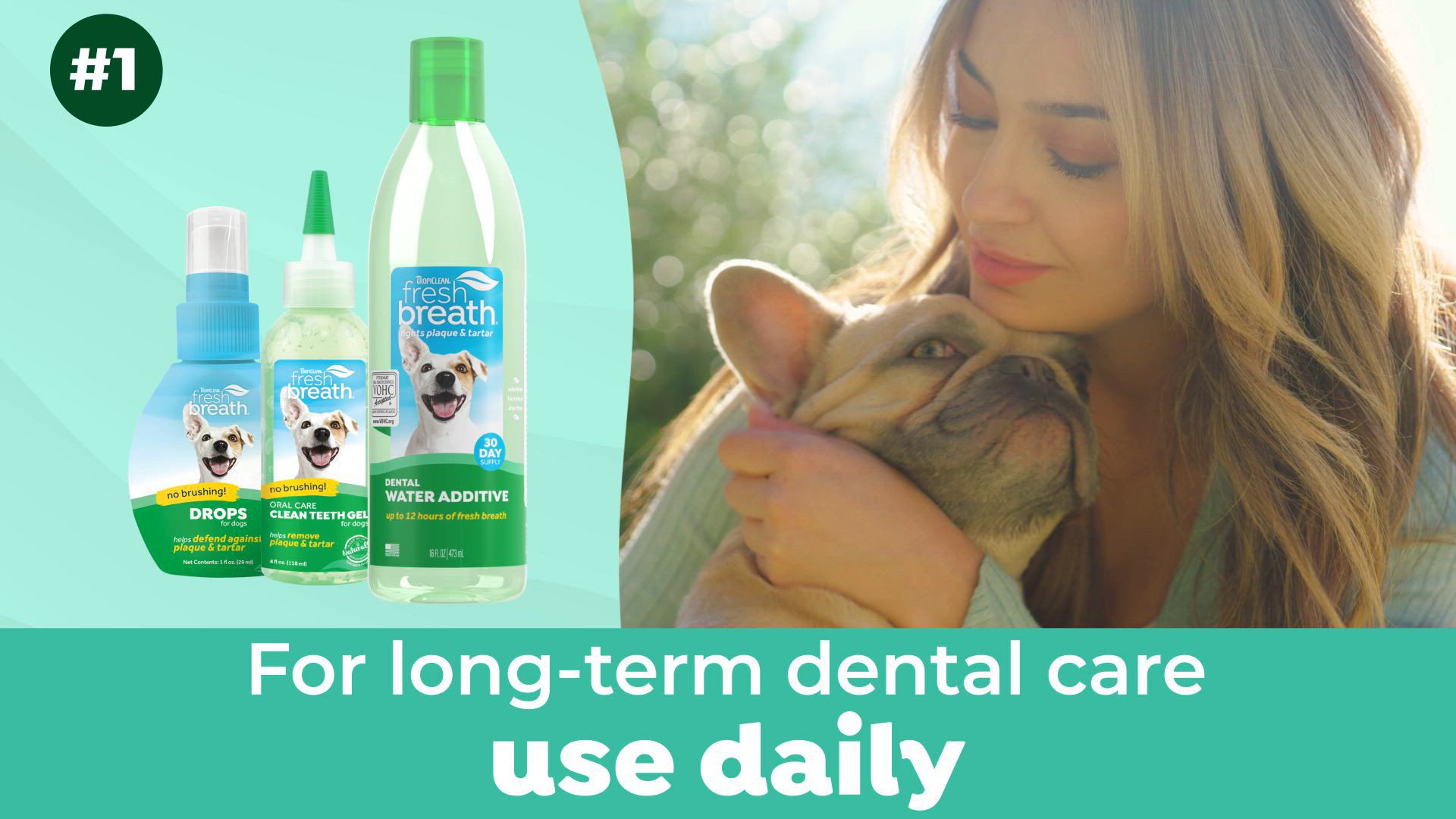 TropiClean Fresh Breath Dog Oral Care Spray, Freshen Breath