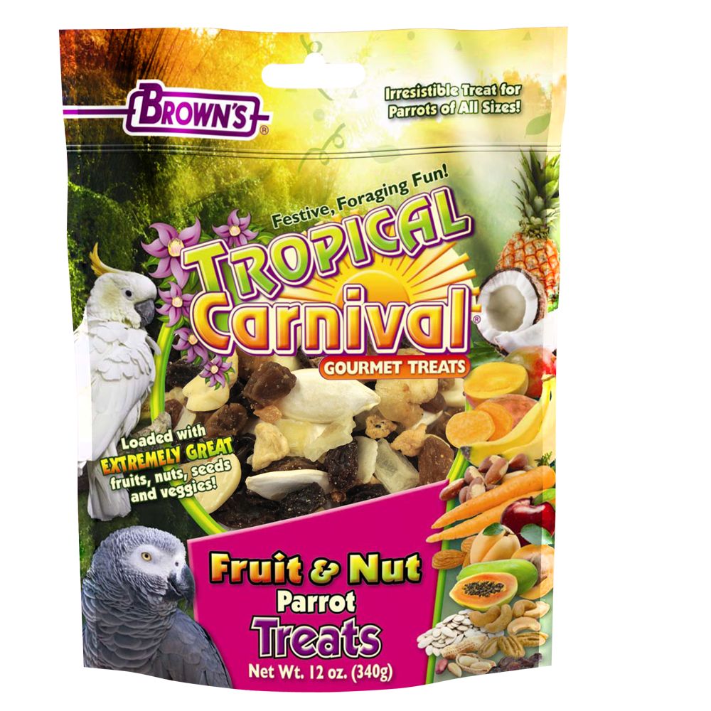 Tropical Carnival Fruit Nut Parrot Treat 12 oz