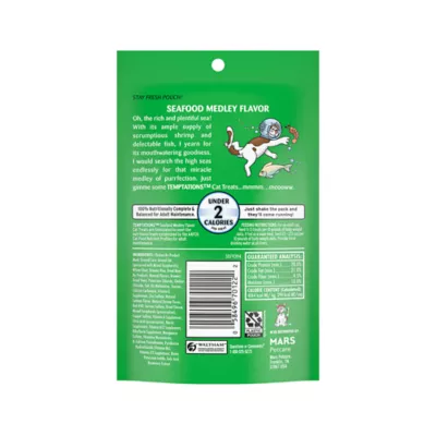 Product Temptations™ Classic Adult Cat Treats - Soft & Crunchy, Seafood Medley