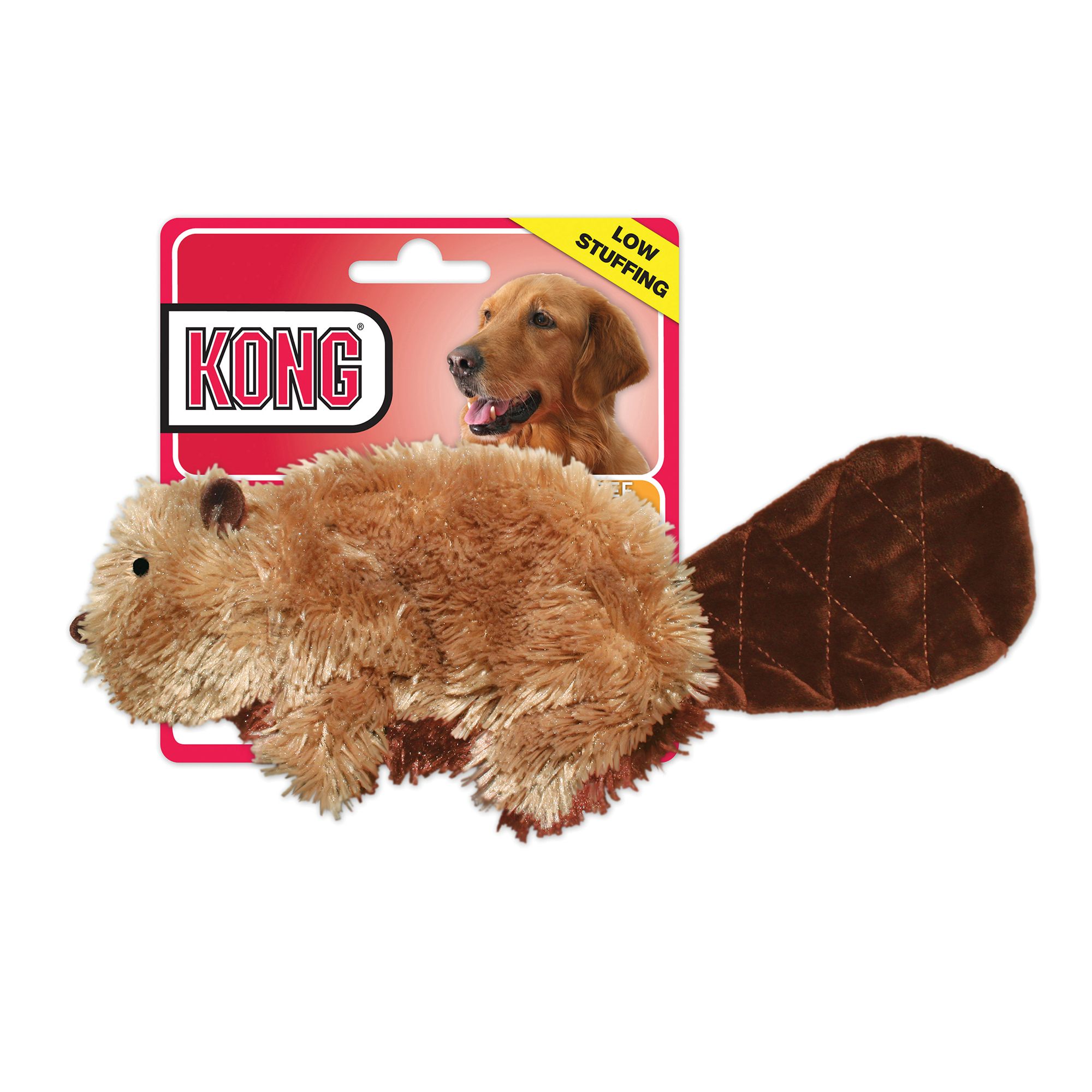 kong plush beaver dog toy