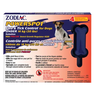 ZODIAC® PowerSpot® Flea & Tick Control For Dogs - Under 14 kg - Image 1