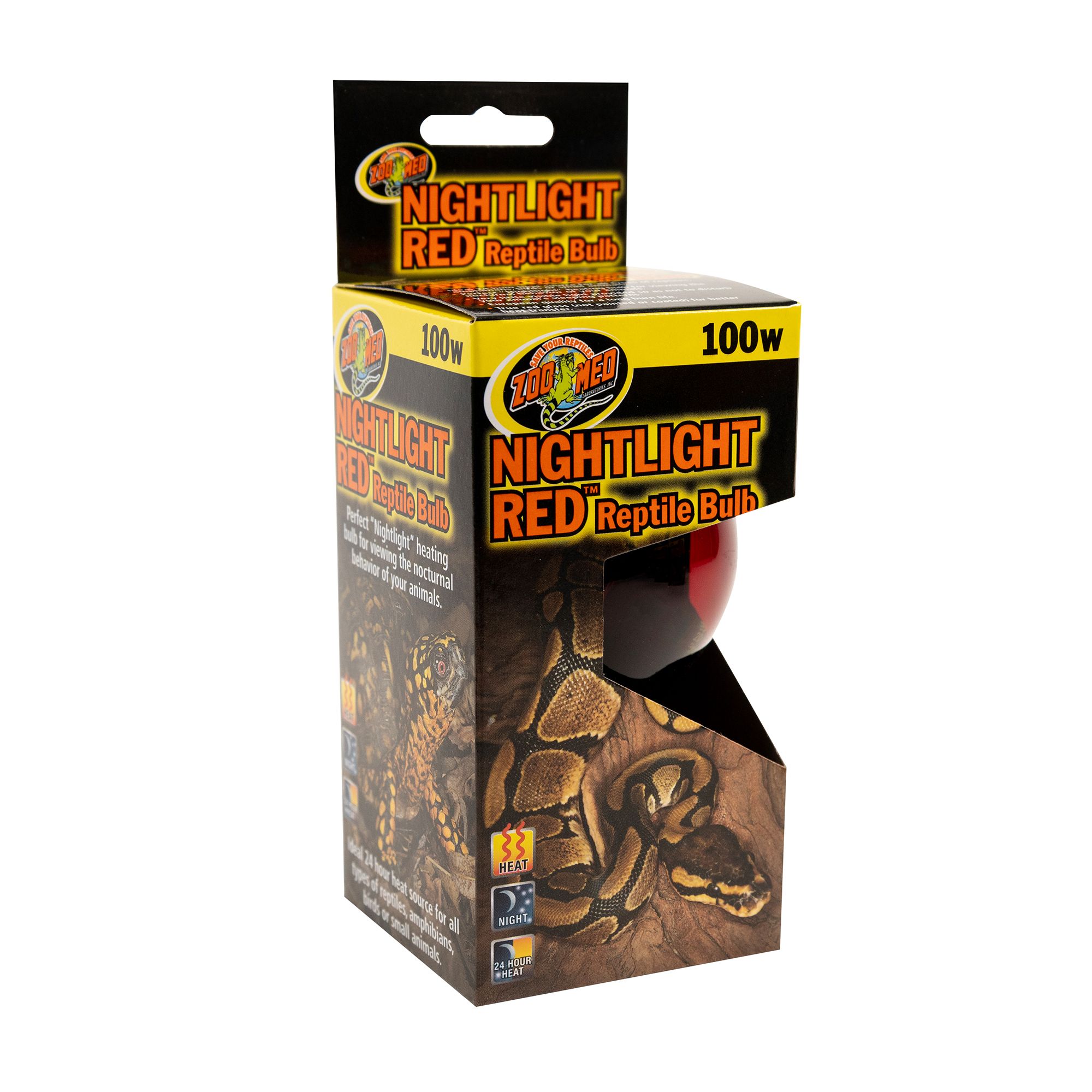 Zoo Med Nightlight Red Reptile Terrarium Bulb Night Heat Lamp for Terrariums - 60-100 watt - thumbnail 2