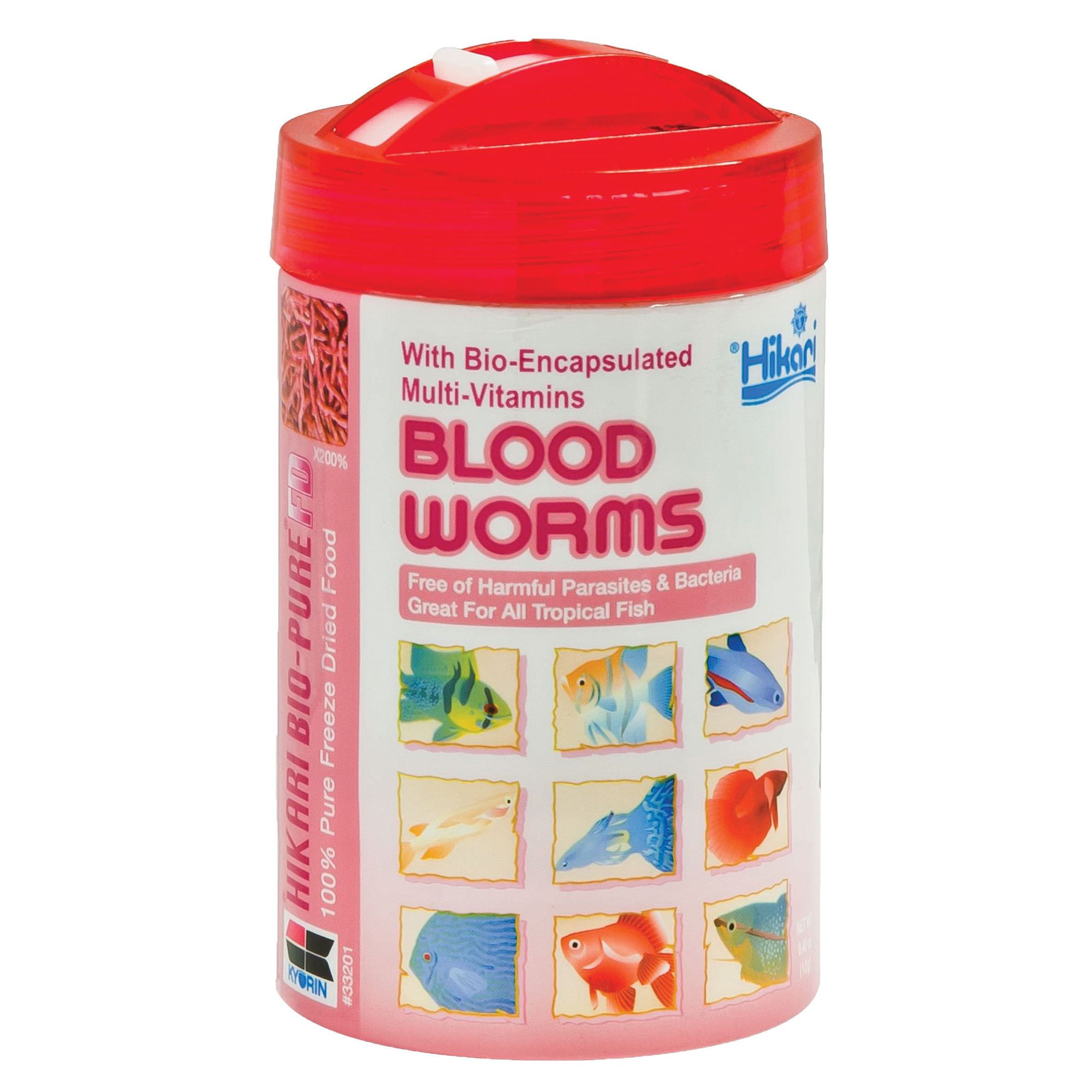 dry worms fish food