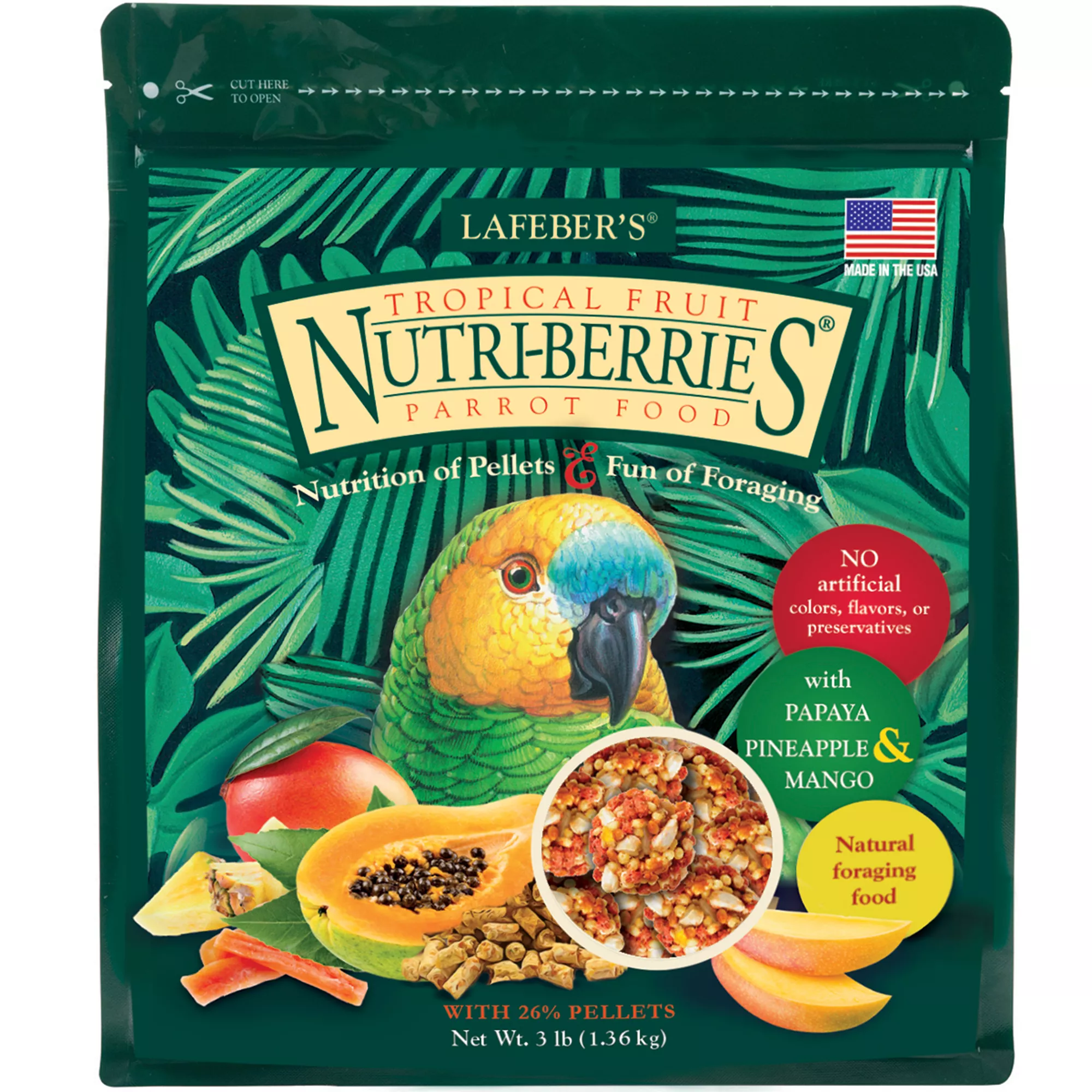 Lafeber's® Nutri-Berries Tropical Fruit Parrot Food