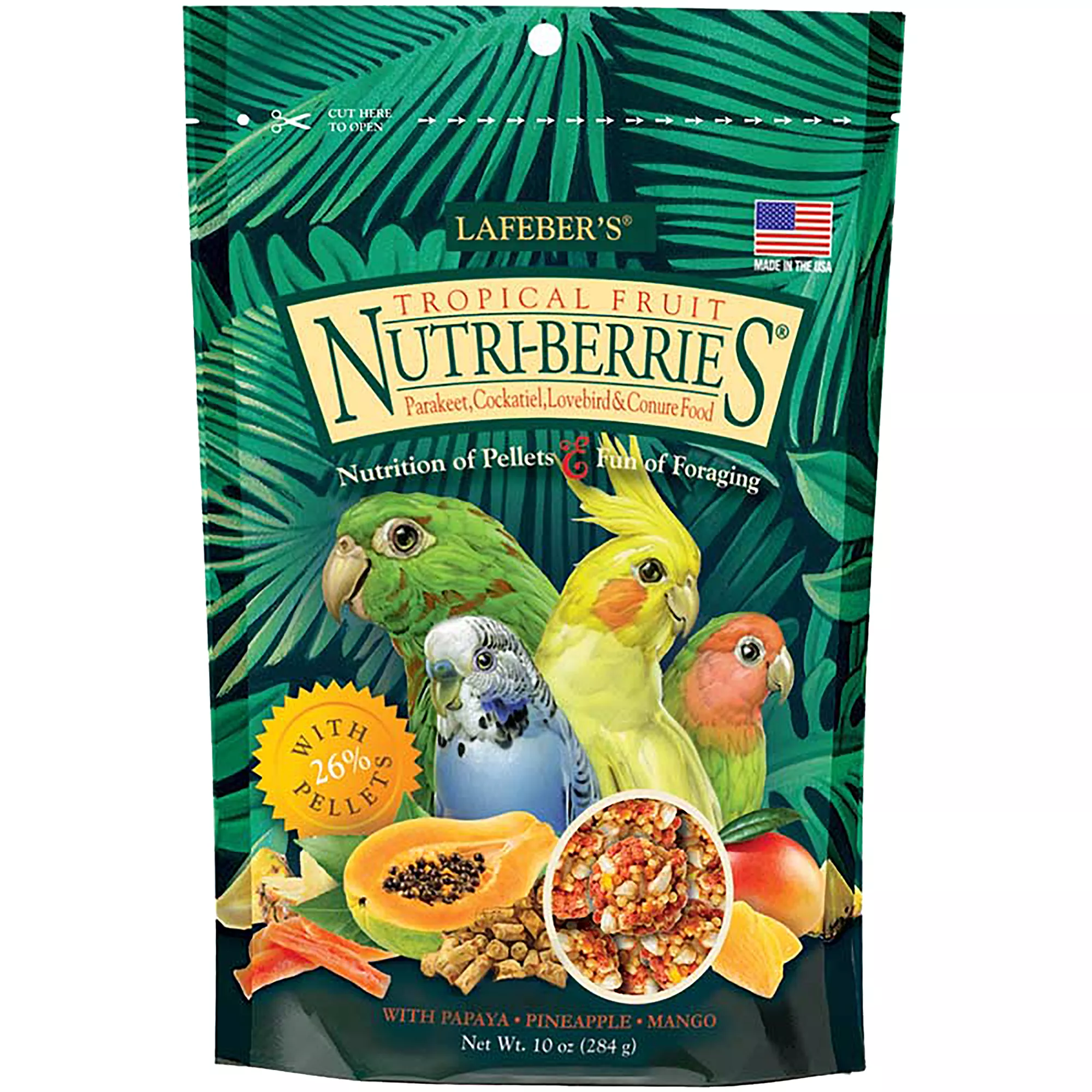 Lafeber's® Nutri-Berries Tropical Fruit Parakeet & Cockatiel Food