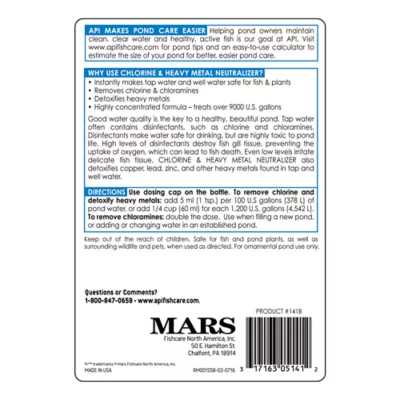 Product API® Chlorine & Heavy Metal Neutralizer Pond Water Conditioner