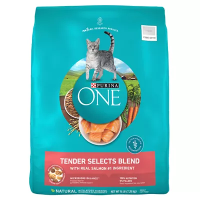 Product Purina® ONE® Tender Selects Adult Cat Dry Food - Salmon, Natural, Microbiome Balance