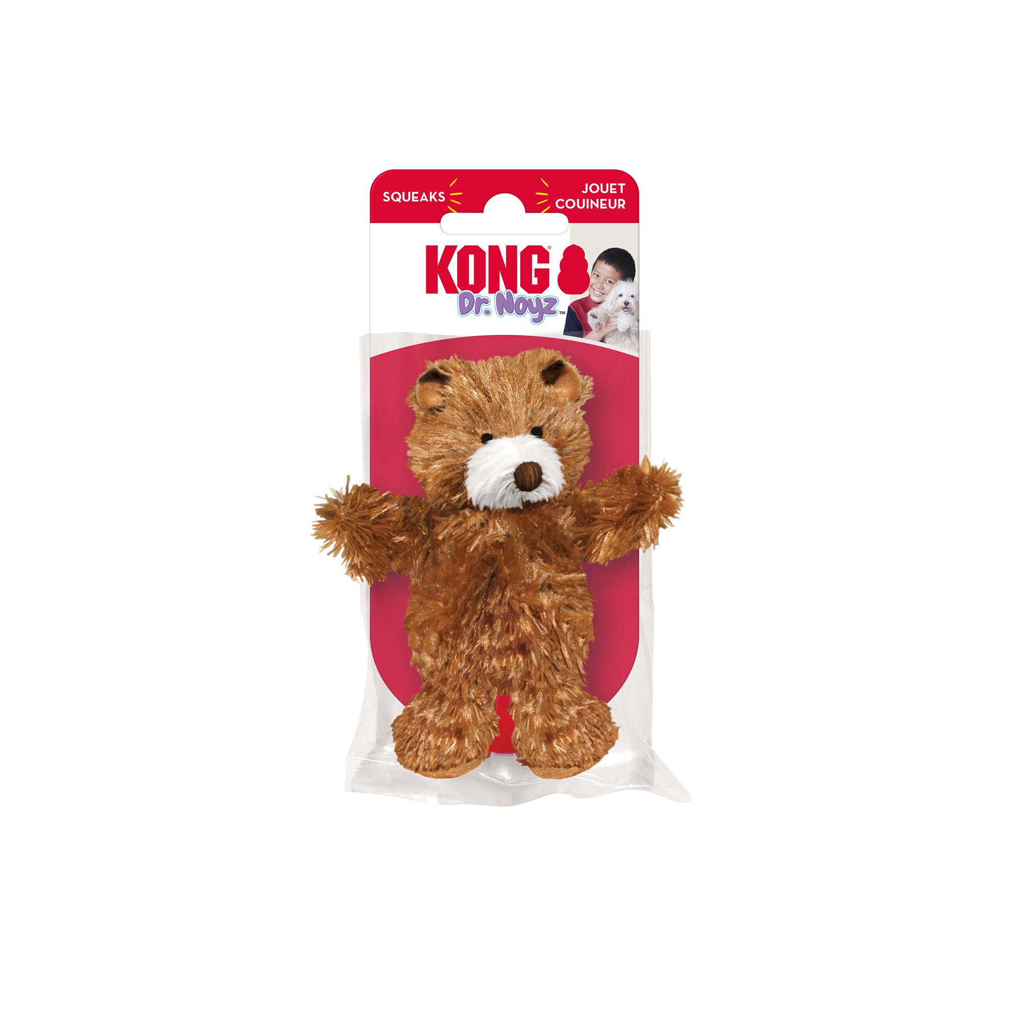 KONG® Teddy Bear Plush Squeaker Dog Toy - thumbnail 4