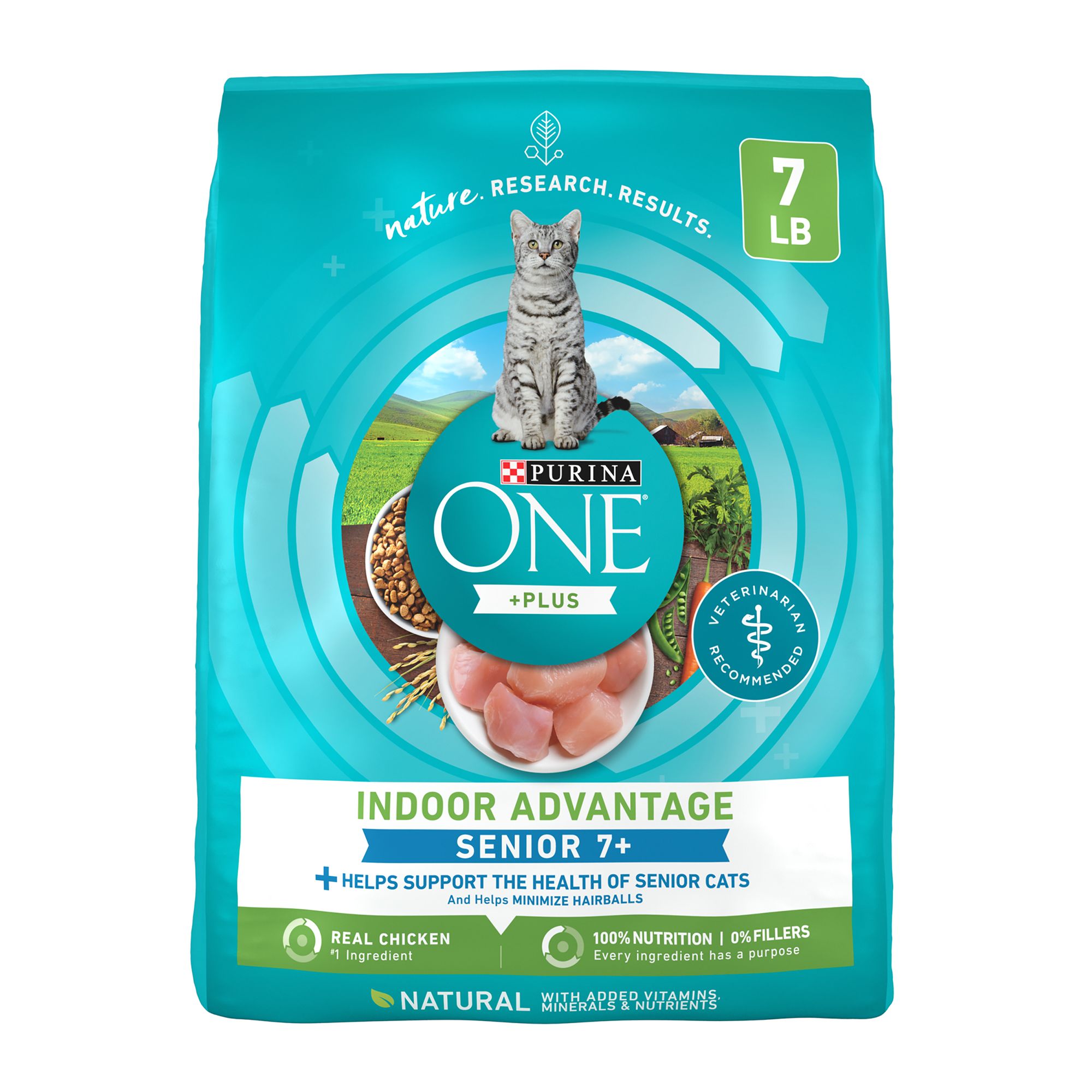 Purina ONE Plus Vibrant Maturity Senior Cat Dry Food Chicken Natural