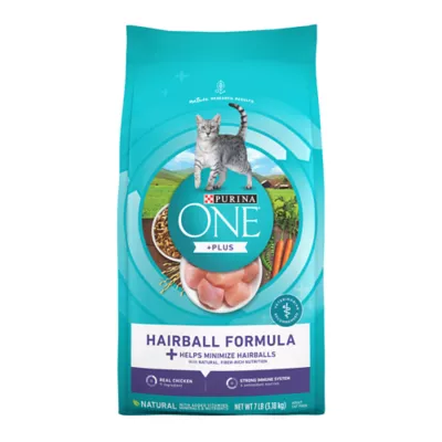 Product Purina ONE® +Plus Hairball Formula Adult Cat Dry Food - Chicken, High Fiber, With Vitamins