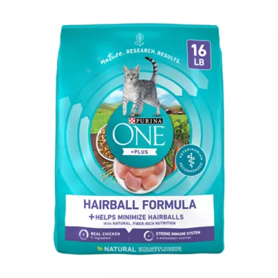 Product Purina ONE® +Plus Hairball Formula Adult Cat Dry Food - Chicken, High Fiber, With Vitamins