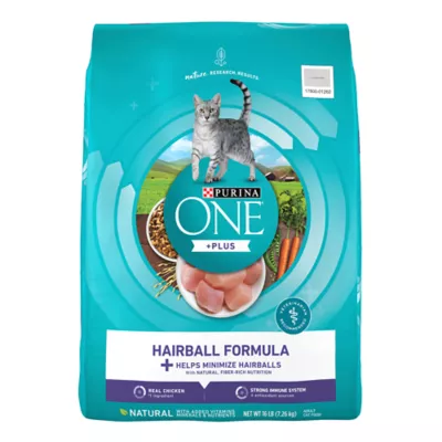 Product Purina ONE® +Plus Hairball Formula Adult Cat Dry Food - Chicken, High Fiber, With Vitamins