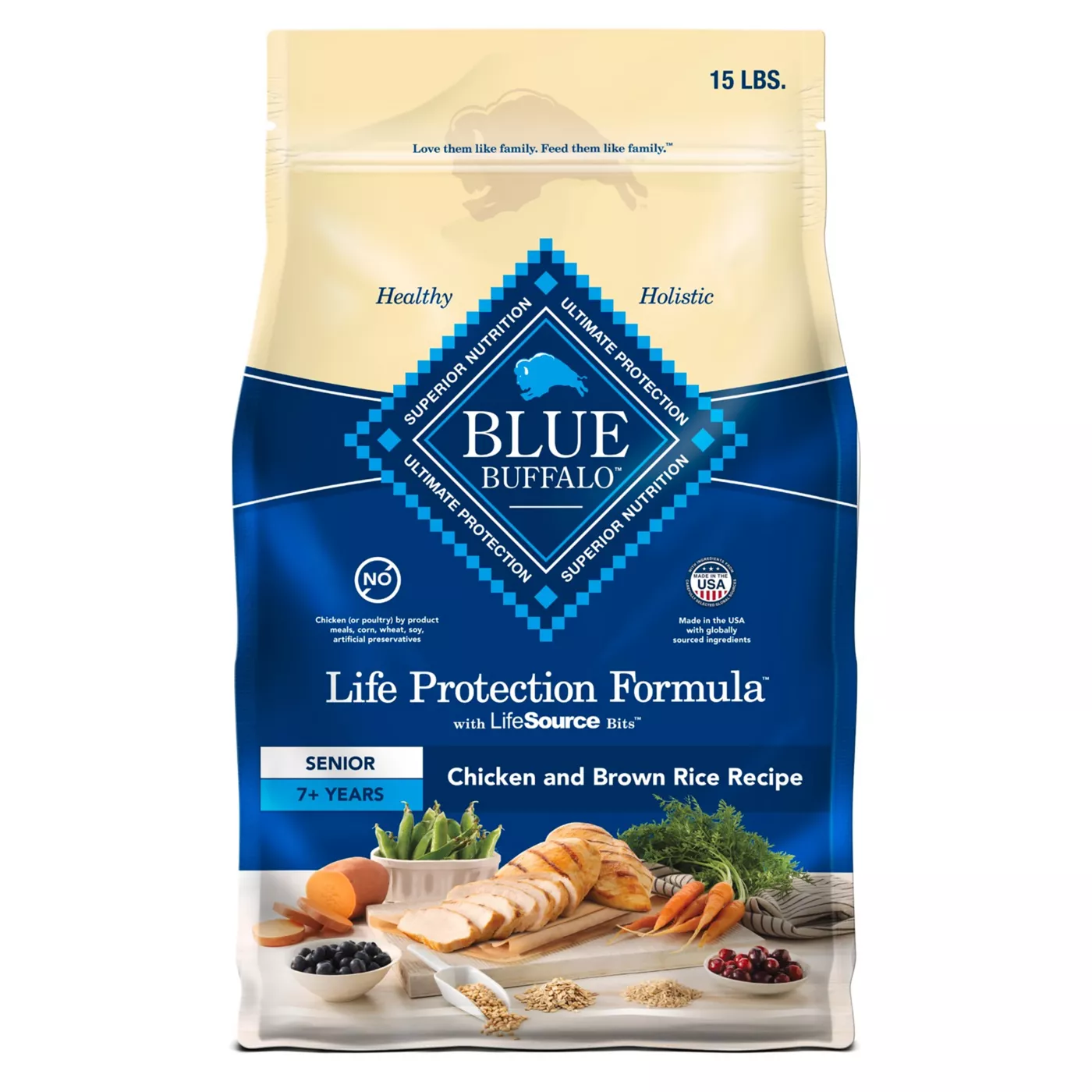 Blue Buffalo Life Protection Formula Senior Dry Dog Food Natural Chicken