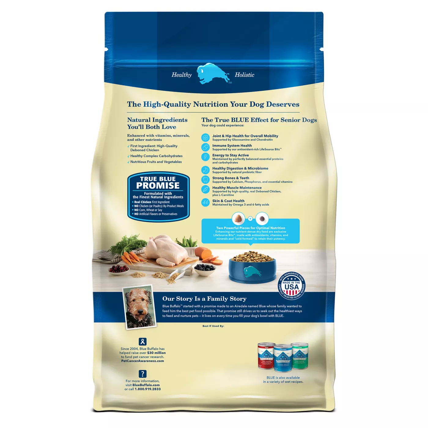 Blue Buffalo Life Protection Formula Senior Dry Dog Food Natural Chicken