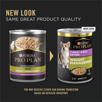 Product Purina Pro Plan Weight Management Adult Wet Dog Food - Turkey & Rice, 13 oz