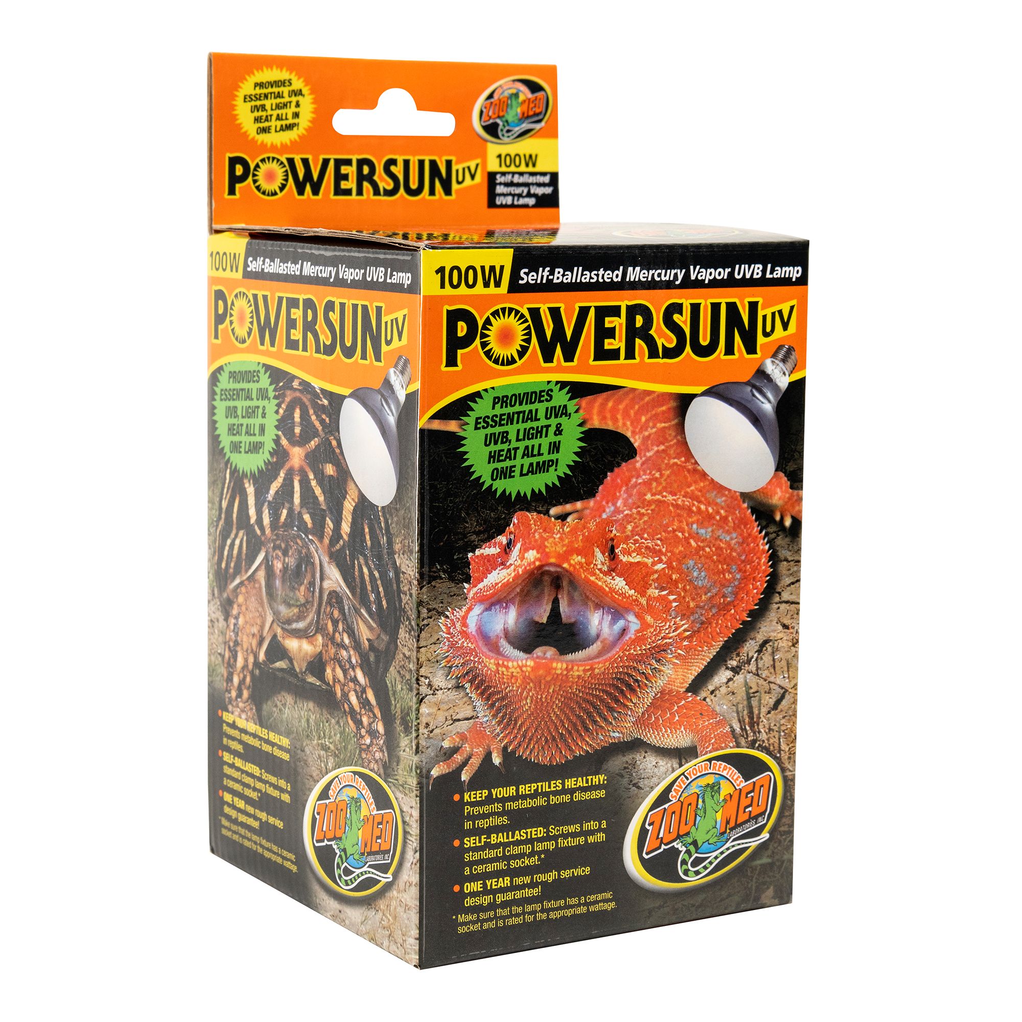 Zoo Med PowerSun Vapor UVB Reptile Lamp UVB Heat & Light Bulb - 100 watt - thumbnail 2