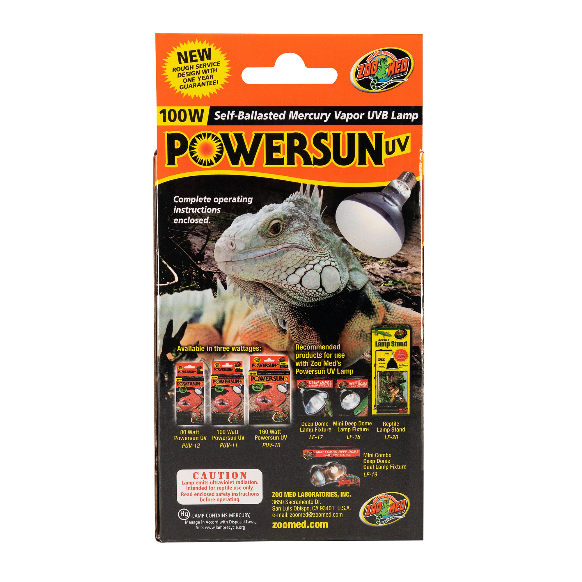 Zoo Med PowerSun Vapor UVB Reptile Lamp