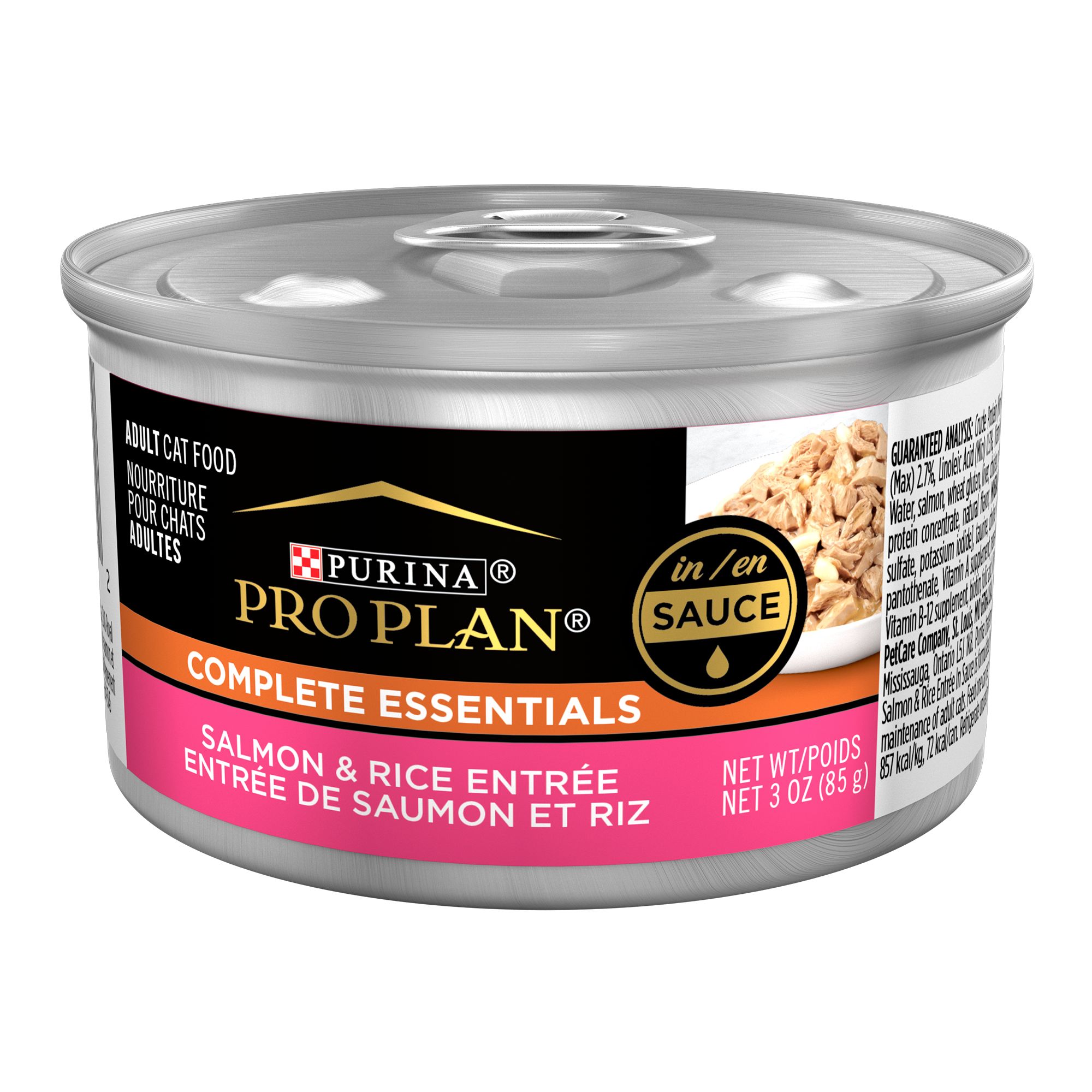 Purina Pro Plan Savor Adult Cat Food Salmon and Rice Entree 3 oz can