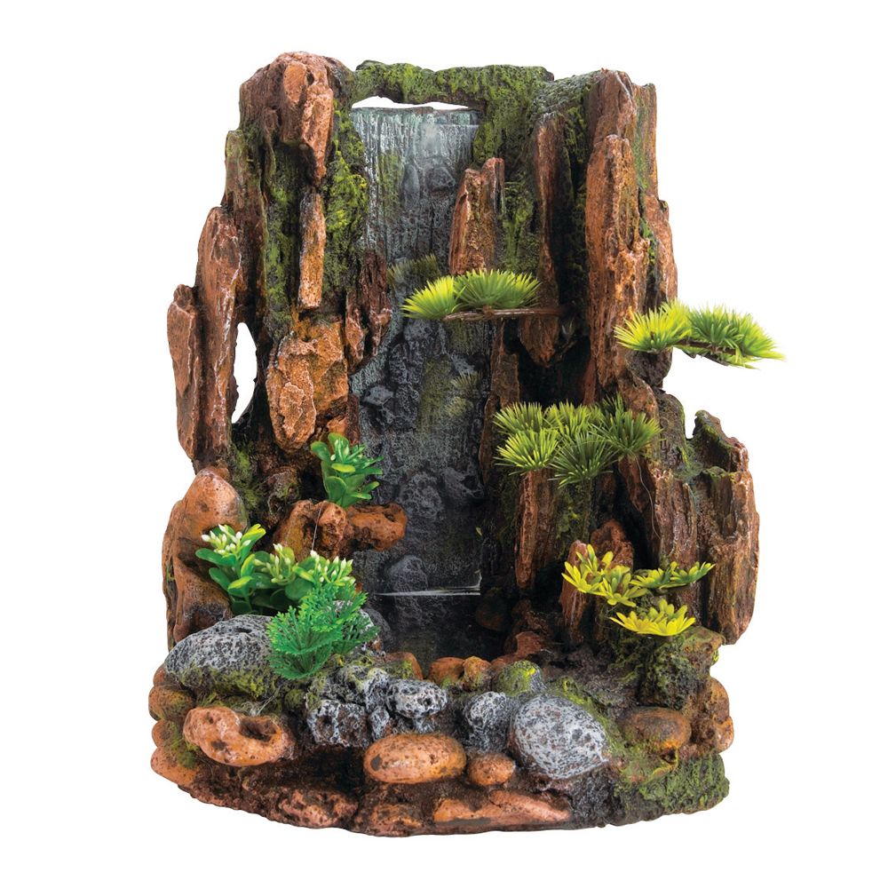 Mountain Cliff Waterfall Aquarium 