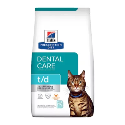 Hill s Prescription Diet t d Feline Dental Health Dry Cat Food 4 lb bag