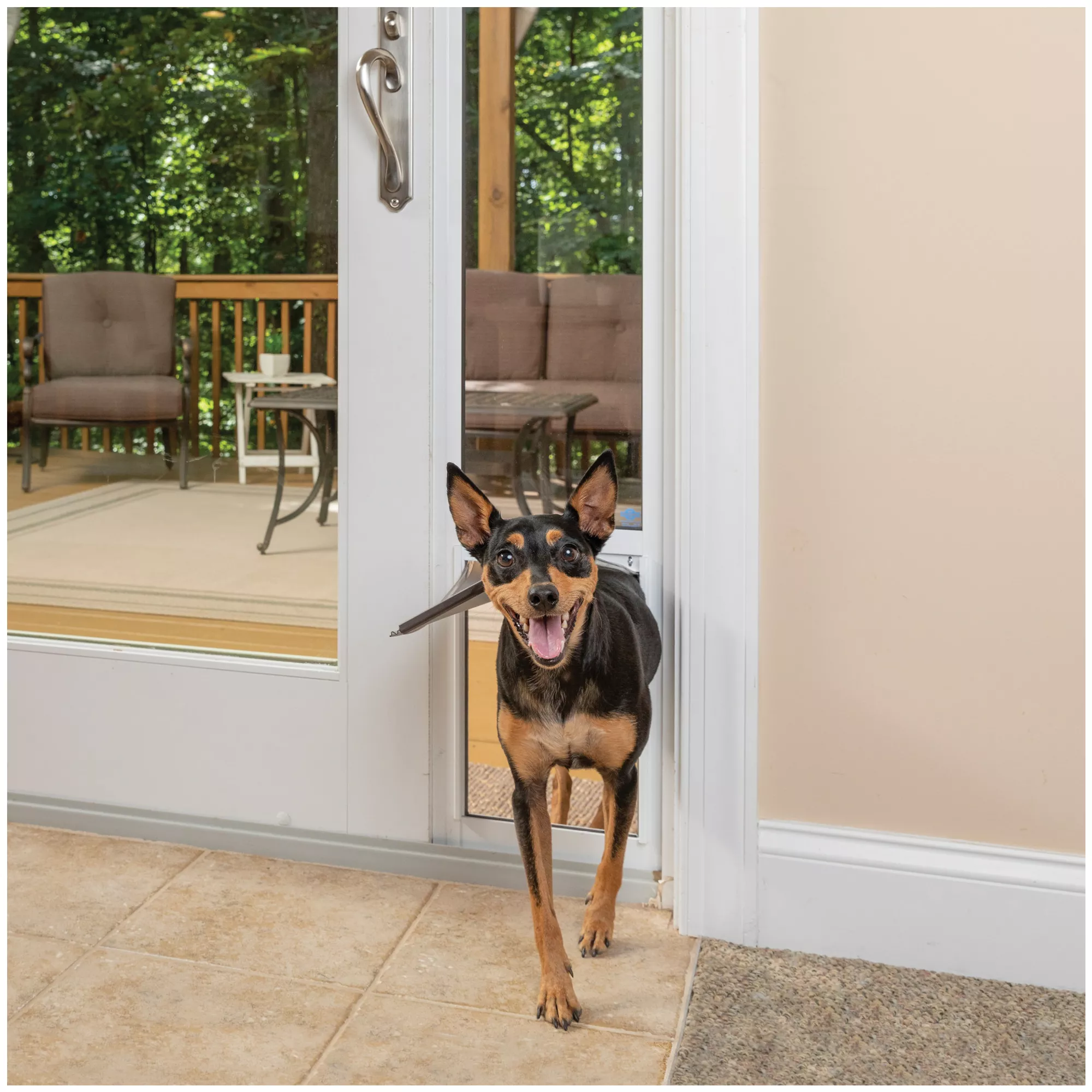 PetSafe® 1-Piece Sliding Glass Pet Door - Adjustable Height 91 7/16" to 96" - White