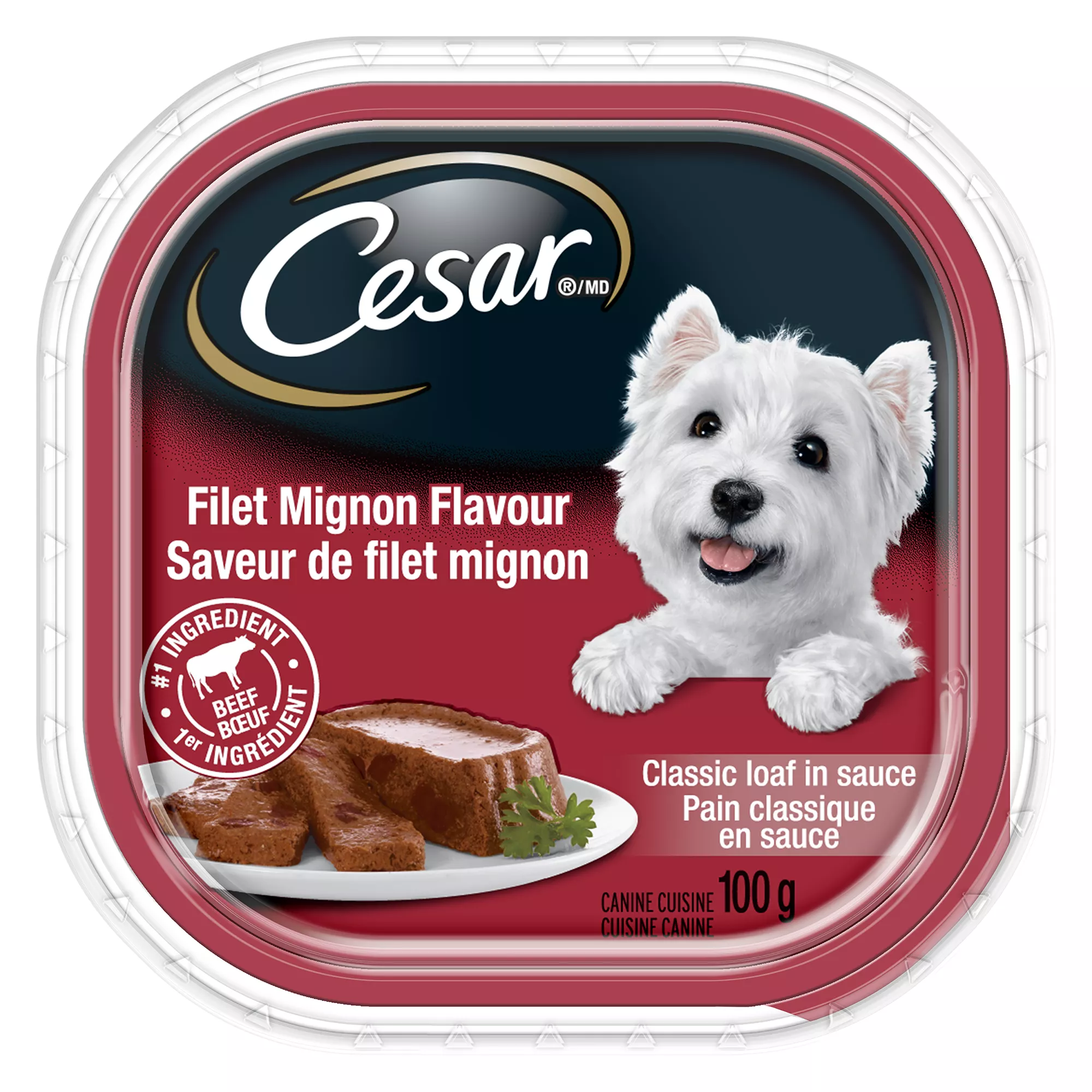 Cesar Entrées Classic Loaf in Sauce Adult Dog Wet Food - Filet Mignon